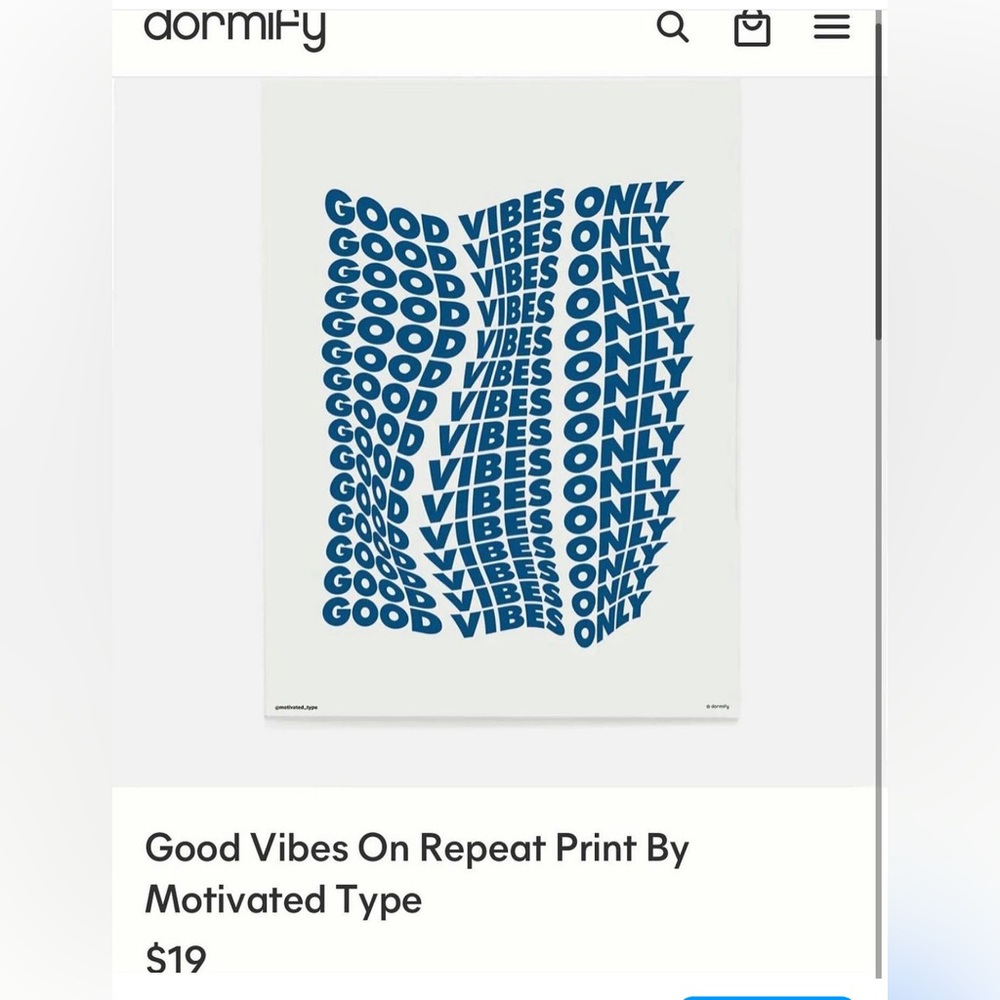 Dormify poster w frame included